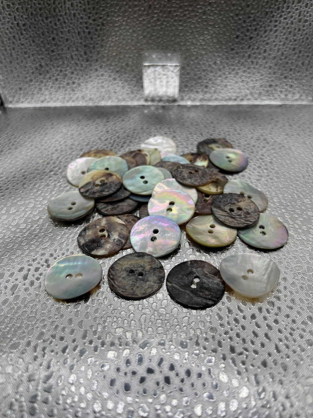 Vintage Assorted Iridescent Mother-of-Pearl Buttons